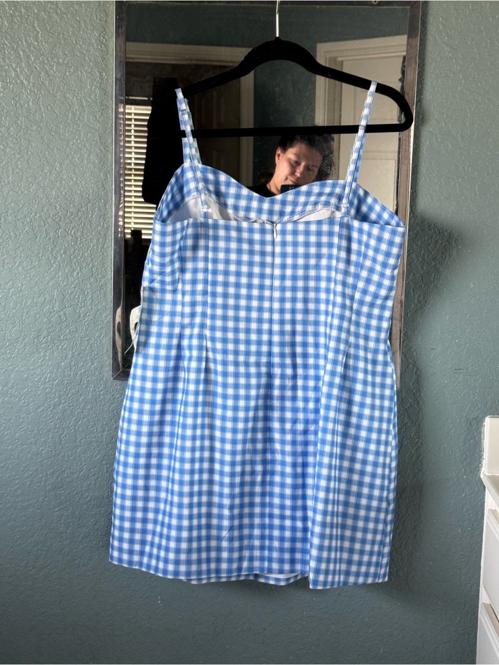 NWT Urban Outfitters Sister Jane Black Bow Lavender Gingham Mini Dress Size 12 - Picture 5 of 7